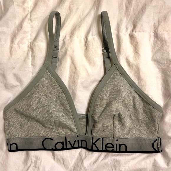 Calvin Klein Underwear Other - Calvin Klein Gray Triangle Unpadded Bra Logo Band